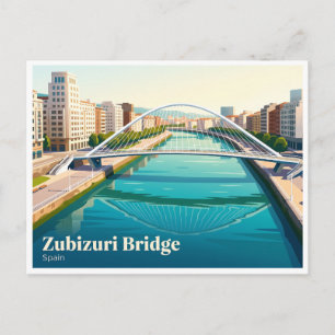 Postal Puente Zubizuri Bilbao España