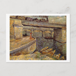 Postal Puentes a través de Seine en Asnières, Vincent van