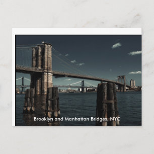 Postal Puentes de Brooklyn y de Manhattan, Brooklyn y