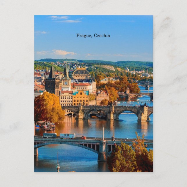 Postal Puentes de Praga Czechia (Anverso)