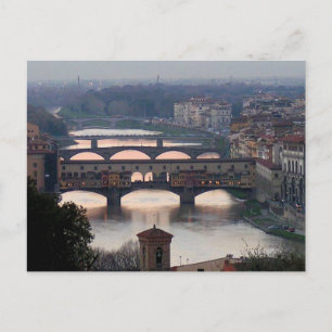 Postal Puentes Postcard Florence, Italia