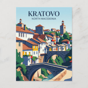 Postal Puentes y Torres Medievales Macedonia del Norte