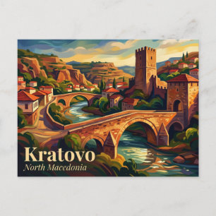 Postal Puentes y torres medievales Macedonia del Norte