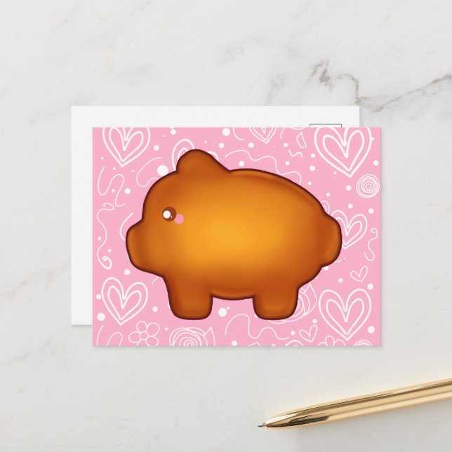 Postal Puerquito De Piloncillo Pan Dulce (Anverso/Reverso In Situ)