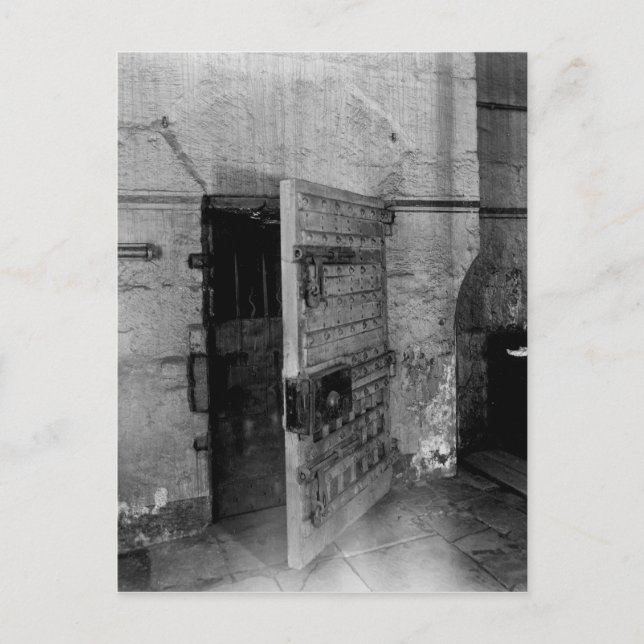 Postal Puerta a la prisión de Newgate (Anverso)