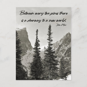 Postal Puerta a un nuevo mundo en las montañas