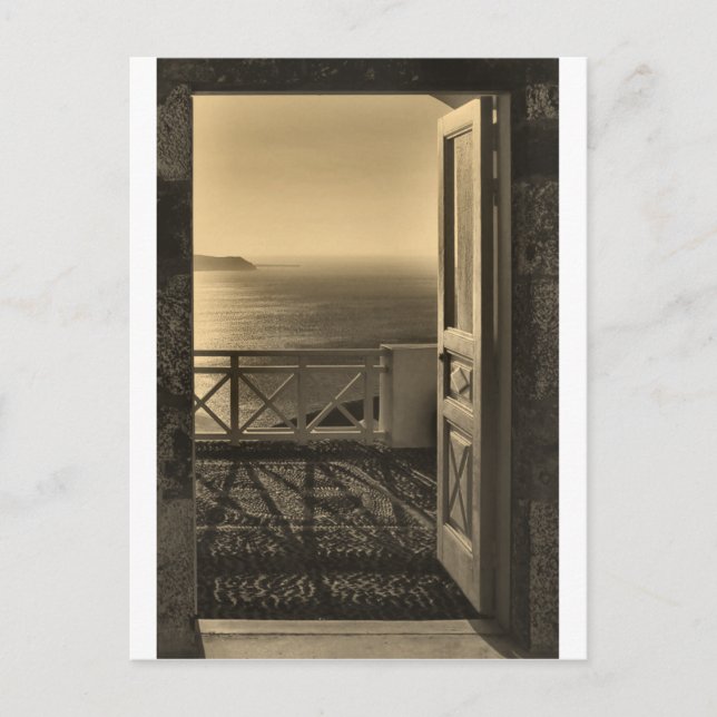 Postal Puerta abierta-Retro (Anverso)