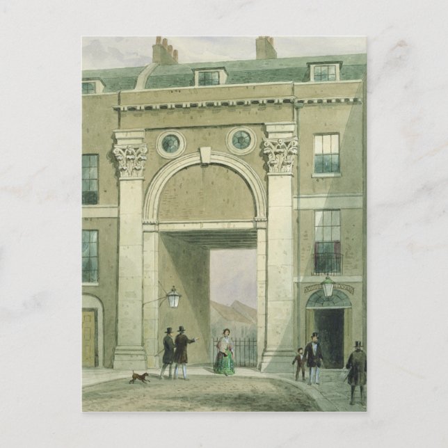 Postal Puerta al río, calle Essex, 1857 (Anverso)
