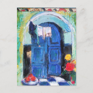 Postal Puerta azul -