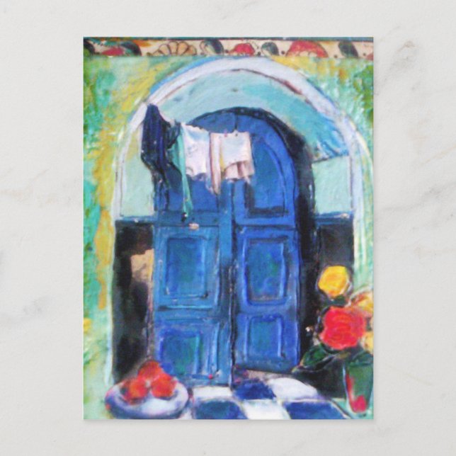 Postal Puerta azul - (Anverso)