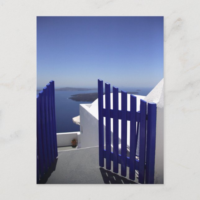 Postal Puerta azul (Anverso)