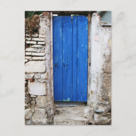 Postal PUERTA AZUL Casco Antiguo de Chania, Creta