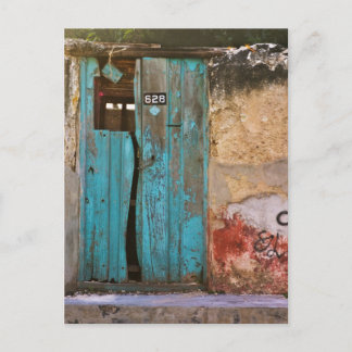 Postal Puerta azul en Mérida