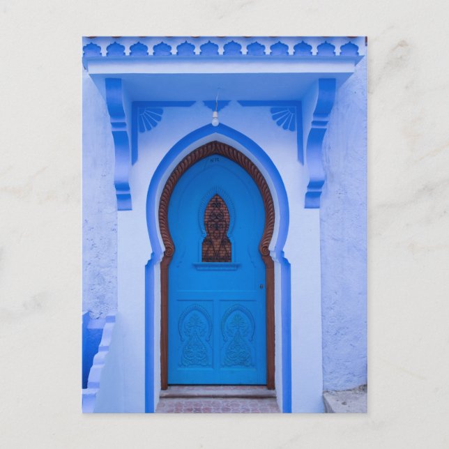 Postal Puerta azul marroquí (Anverso)