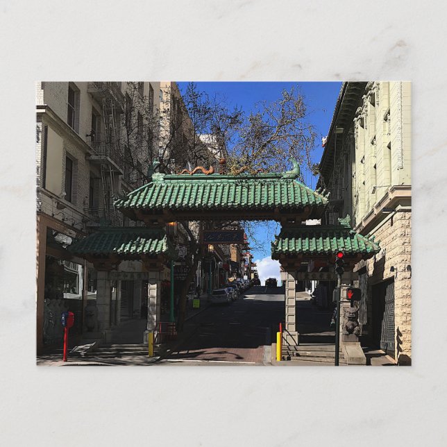 Postal Puerta Chinatown #3 de San Francisco (Anverso)