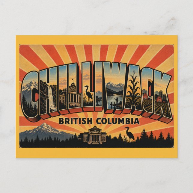 Postal Puerta de acceso al valle de Chilliwack BC (Anverso)