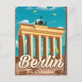 Postal Puerta de Brandeburgo, Berlín cartel de viaje de d