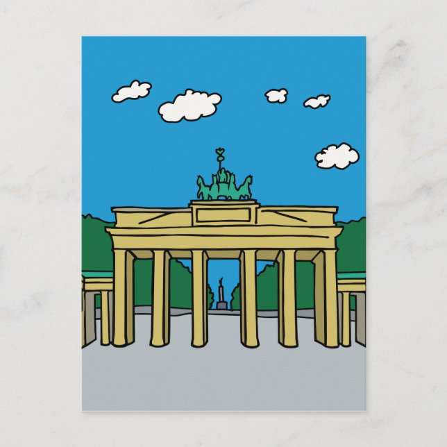 Postal Puerta de Brandeburgo en Berlín (Anverso)