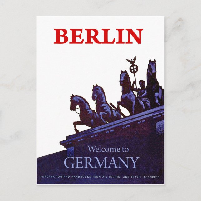 Postal Puerta de Brandenburgo, Berlín, Alemania, vista de (Anverso)