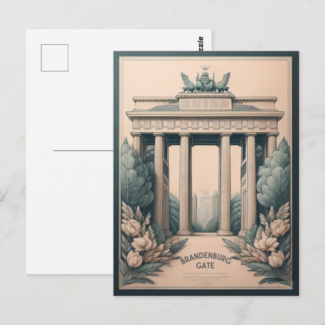 Postal Puerta de Brandenburgo-berlín gate, viaje de feria (Anverso / Reverso)