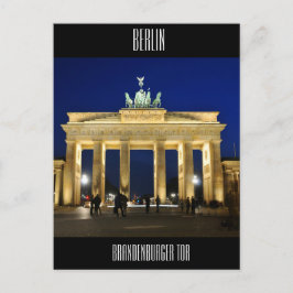 Postal Puerta de Brandenburgo en Berlín, Alemania