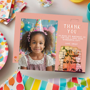 Postal Puerta de Cuento de Hadas Cumpleaños Foto Gracias