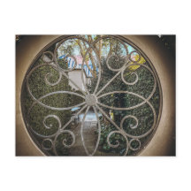 Puerta de hierro forjado redonda de Charleston SC