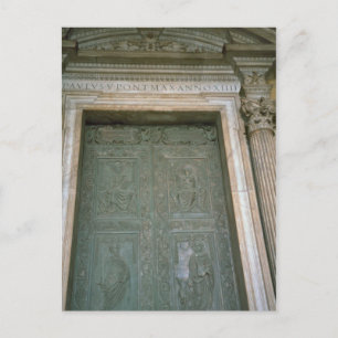 Postal Puerta de la Basílica de San Pedro