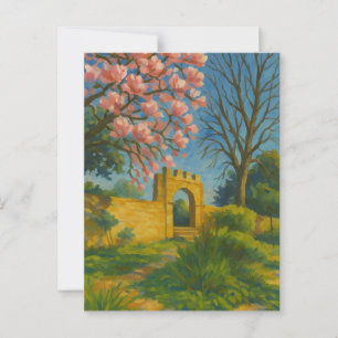 Postal Puerta de la Blossom - Pintura de jardín encantada