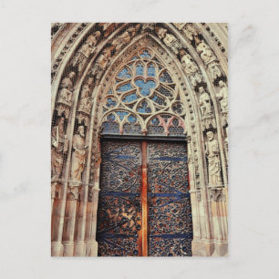 Postal Puerta de la iglesia de Nuremberg
