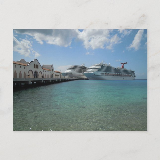 Postal Puerta de la Postal, muelle Maya, Cozumel, México (Anverso)