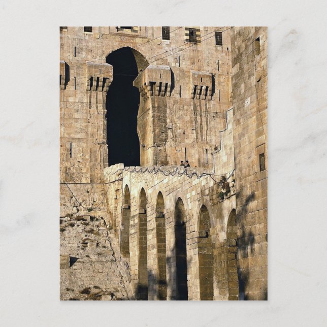 Postal Puerta de la Qala (fortaleza) del siglo XII, Alepp (Anverso)