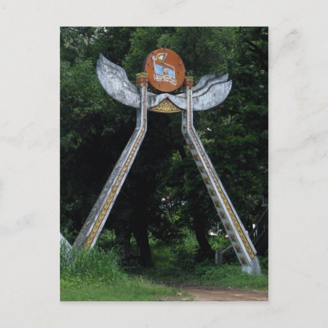 Postal Puerta de Laotian (Anverso)