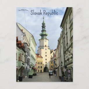 Postal Puerta de Miguel Ciudad Vieja República Eslovaca