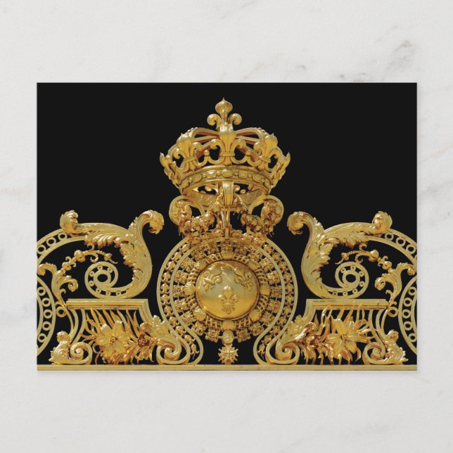 Postal Puerta de oro aislada del castillo de Versalles -  (Anverso)