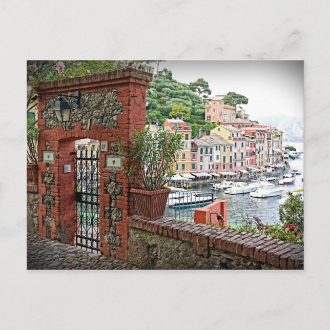 Postal Puerta de Portofino, Italia Postcard (Anverso)