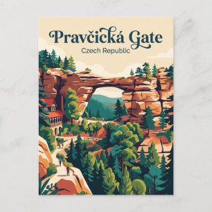Postal Puerta de Pravčická República Checa