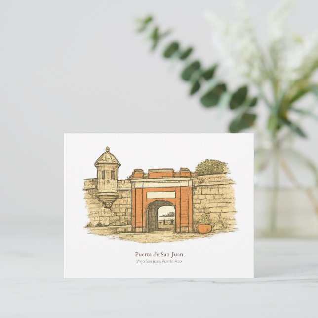 Postal Puerta de San Juan – Antigua puerta de la ciudad (Anverso de pie)