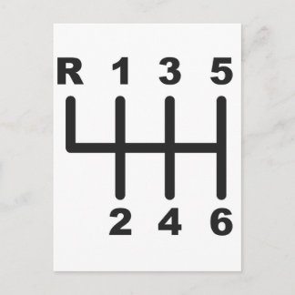 Postal Puerta de selección de 6 velocidades