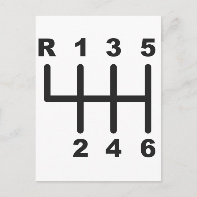 Postal Puerta de selección de 6 velocidades (Anverso)