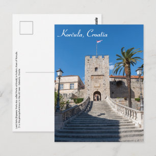 Postal Puerta de Tierra en la ciudad de Korcula - Dalmaci