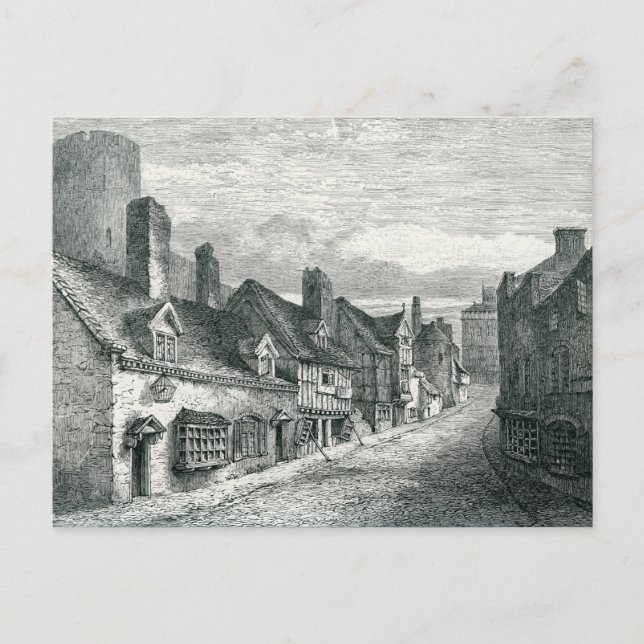 Postal Puerta del Castillo, Shrewsbury (Anverso)