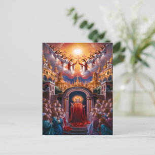 Postal Puerta del Cielo: Jesús rodeado de ángeles