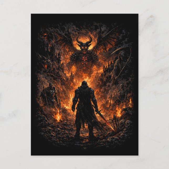 Postal Puerta del Infierno (Anverso)