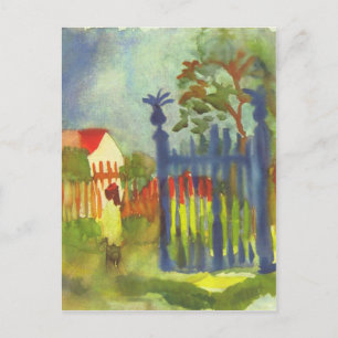Postal Puerta del jardín por August Macke