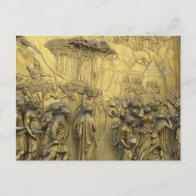 Postal Puerta del panel de puertas del paraíso (Anverso)