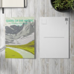 Postal Puerta del Parque Nacional del Ártico Vintage Alas<br><div class="desc">Puertas de la pintura vectorial del Ártico en un diseño de estilo de ventana. El parque es el más septentrional de los Estados Unidos,  situado enteramente al norte del Círculo Ártico.</div>