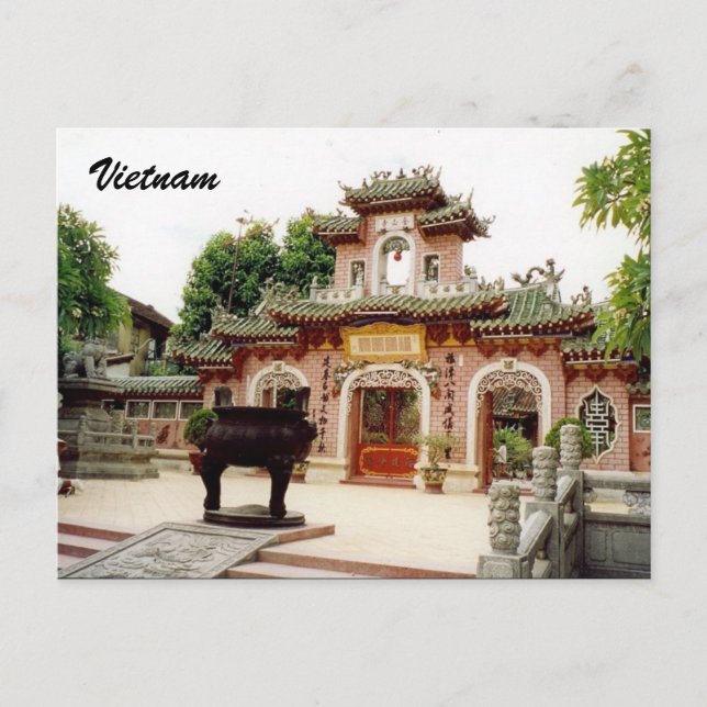 Postal puerta del santuario de vietnam (Anverso)