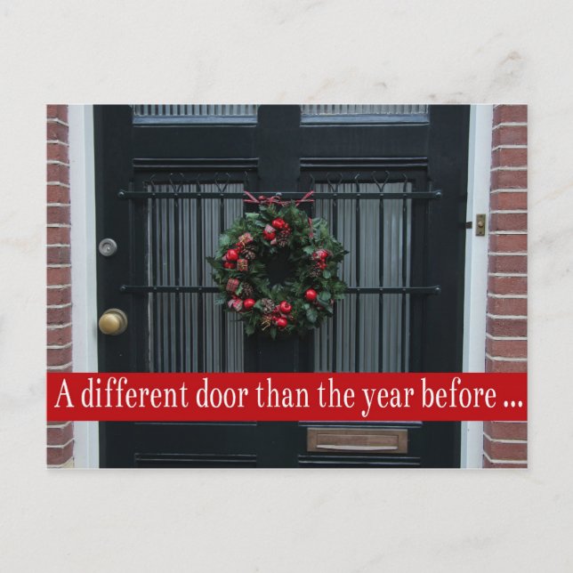 Postal Puerta diferente: los Navidades usaron una nueva t (Anverso)