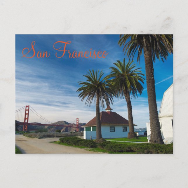 Postal Puerta Dorada del Campo Crissy (Anverso)